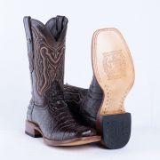 Print Croc Tail Brown Cowboy Boots
