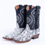 Black & White Hair On Cowhide Cowgirl Boots