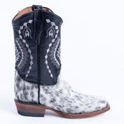 Black & White Hair On Cowhide Cowgirl Boots