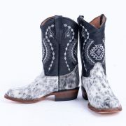 Black & White Hair On Cowhide Cowgirl Boots
