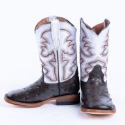 Ostrich Print Brown Cowgirl Boots