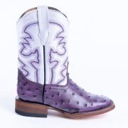 Ostrich Print Purple Cowgirl Boots