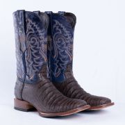 Caiman Belly Brown Western Boots Whit Hybrid Sole