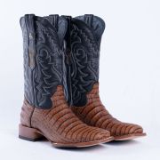 Caiman Belly Cognac Western Boots Whit Hybrid Sole