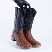 Caiman Belly Cognac Western Boots Whit Hybrid Sole