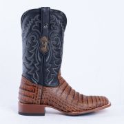 Caiman Belly Cognac Western Boots Whit Hybrid Sole