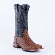 Caiman Belly Cognac Western Boots Whit Hybrid Sole