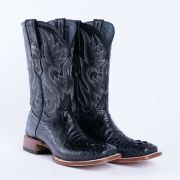 Croc Hornback Black Print Western Boots