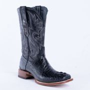 Croc Hornback Black Print Western Boots