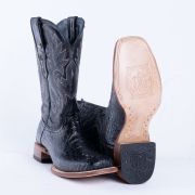 Croc Hornback Black Print Western Boots