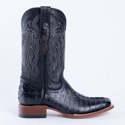 Croc Tail Black Print Western Boots