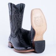 Croc Tail Black Print Western Boots