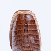 Croc Tail Cognac Print Western Boots