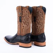 Croc Belly Black Western Boots Hybrid Sole