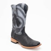 Croc Belly Matte Black Cowboy Boots