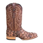 Fish Mustang brown Cowboy Boots ATX sole