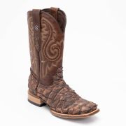 Fish Mustang brown Cowboy Boots ATX sole