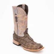 Fish Petrified Oak Cowboy Boots