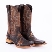 Genuine HandTooled Dark Brown Cowboy Boots