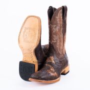 Genuine HandTooled Dark Brown Cowboy Boots