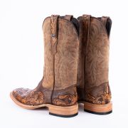 Genuine HandTooled Light Brown Cowboy Boots