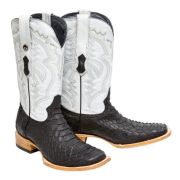 Matte Python Black Cowboy Boots