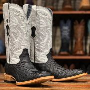 Matte Python Black Cowboy Boots