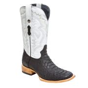 Matte Python Black Cowboy Boots
