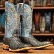 Matte Python Brown Cowboy Boots
