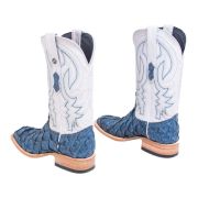 Monster Fish Matte Sky Blue Cowboy Boots