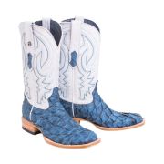 Monster Fish Matte Sky Blue Cowboy Boots