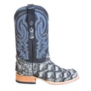 Monster Fish Mockingbird Grey Cowboy Boots EE-WIDE