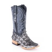 Monster Fish Mockingbird Grey Cowboy Boots EE-WIDE
