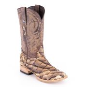 Monster Fish Toast Beige Cowboy Boots EE-WIDE