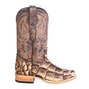 Monster Fish Toast Beige Cowboy Boots EE-WIDE