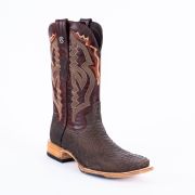 Python Matte Brown Cowboy Boots