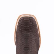 Python Matte Brown Cowboy Boots