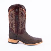 Python Matte Brown Cowboy Boots
