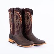 Python Matte Brown Cowboy Boots