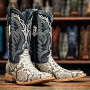 Python Natural Cowboy Boots