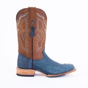 Python Nobuck Blue Cowboy Boots