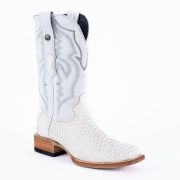 Python White Cowboy Boots