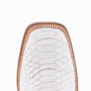 Python White Cowboy Boots