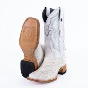 Python White Cowboy Boots