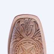 HandTooled Horseshoe Mocha Western Boots