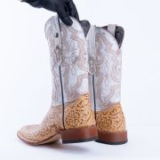 HandTooled Orix Print Western Boots