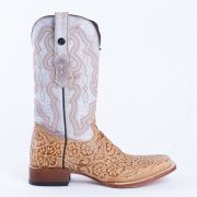 HandTooled Orix Print Western Boots