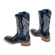 Lizard Black Print Western Boots