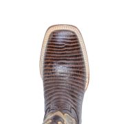 Lizard Brown Print Western Boots