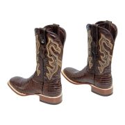 Lizard Brown Print Western Boots